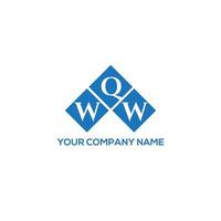 WQW letter logo design on white background. WQW creative initials letter logo concept. WQW letter design. vector