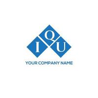 IQU letter logo design on white background. IQU creative initials letter logo concept. IQU letter design. vector