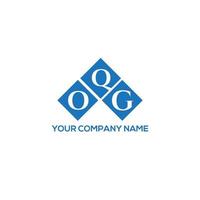 OQG letter logo design on white background. OQG creative initials letter logo concept. OQG letter design. vector