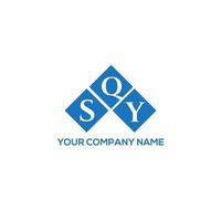 SQY letter logo design on white background. SQY creative initials letter logo concept. SQY letter design. vector