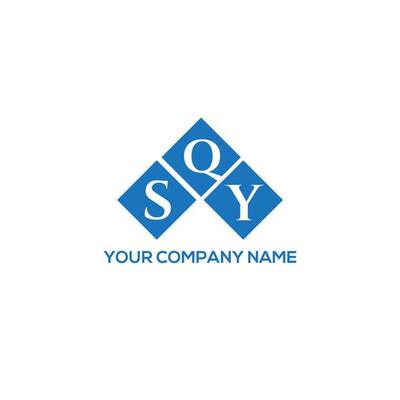 SQY letter logo design on white background. SQY creative initials letter logo concept. SQY letter design.