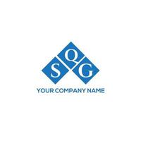 SQG letter logo design on white background. SQG creative initials letter logo concept. SQG letter design. vector