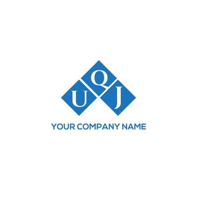 UQJ letter logo design on white background. UQJ creative initials letter logo concept. UQJ letter design.