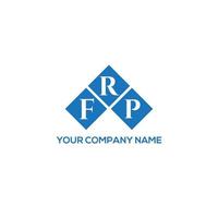 FRP letter logo design on white background. FRP creative initials letter logo concept. FRP letter design. vector