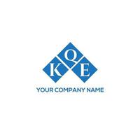 KQE letter logo design on white background. KQE creative initials letter logo concept. KQE letter design. vector