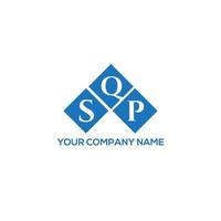 diseño de logotipo de letra sqp sobre fondo blanco. concepto de logotipo de letra de iniciales creativas sqp. diseño de letras sqp. vector
