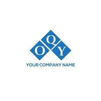 OQY letter logo design on white background. OQY creative initials letter logo concept. OQY letter design. vector