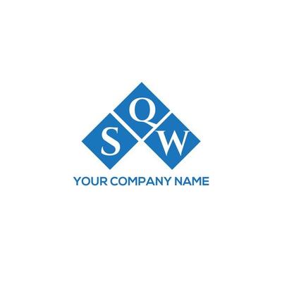 SQW letter logo design on white background. SQW creative initials letter logo concept. SQW letter design.