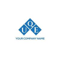 UQE letter logo design on white background. UQE creative initials letter logo concept. UQE letter design. vector