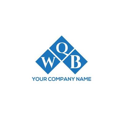 WQB letter logo design on white background. WQB creative initials letter logo concept. WQB letter design.