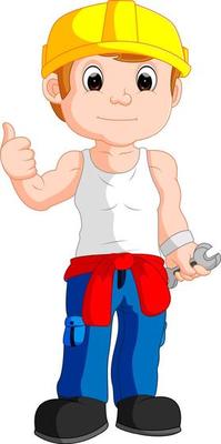 mechanic cartoon thumb up