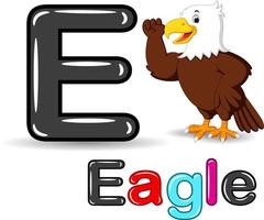 Eagle and Alphabet cartoon vector