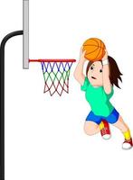 basketball player in action vector
