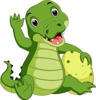 Cute crocodile cartoon vector