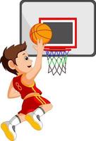 basketball player in action vector