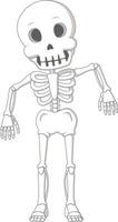 Cartoon funny human skeleton dancing vector