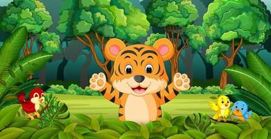 Tiger in the forest vector