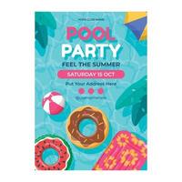 Pool Party Poster vector