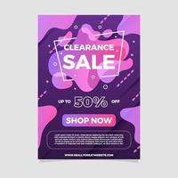 Colorful Clearance Sale Marketing Poster Template vector