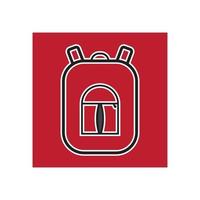 bagpack logo design vector