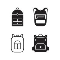 diseño de logotipo de mochila vector