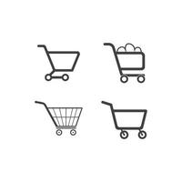 diseño de logotipo de compras vector