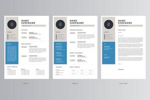 Professional Resume and Cover Letter Template. Pro Vector