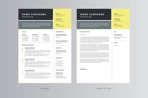 Professional Resume and Cover Letter Template. Pro Vector