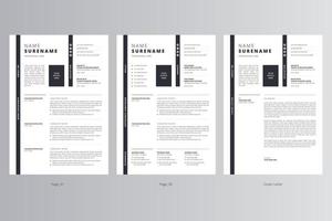 Professional Resume and Cover Letter Template. Pro Vector