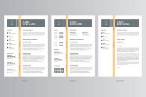 Professional Resume and Cover Letter Template. Pro Vector