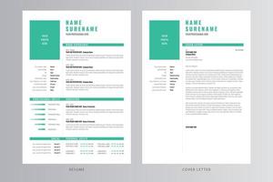 Clean Resume and Cover Letter Template. Free Download vector