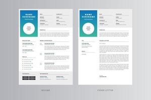 Professional Resume and Cover Letter Template. Pro Vector