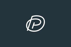 Initial Letter PD Logo or DP Logo Design Vector Template