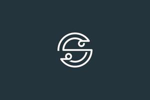 Initial Letter S Circle Logo Design Vector Template