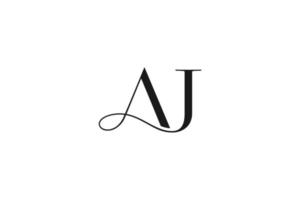 Initial Letter AJ Logo Design Vector Template