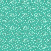 Line art seamless cloud pattern on colored background. vector