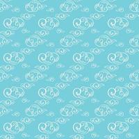 Line art seamless cloud pattern on colored background. vector