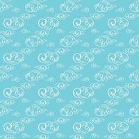 Line art seamless cloud pattern on colored background. vector