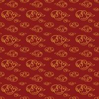 Line art seamless cloud pattern on colored background. vector