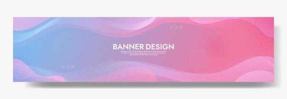 Abstract Colorful Fluid Wave Banner Template vector