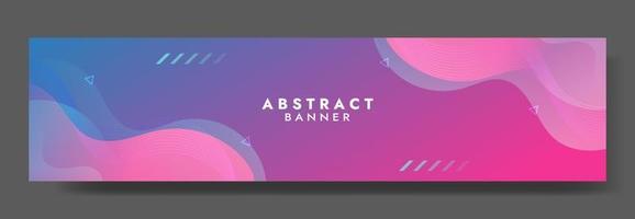 Abstract Colorful Fluid Wave Banner Template vector