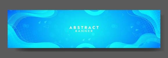 Abstract Blue Fluid Wave Banner Template vector