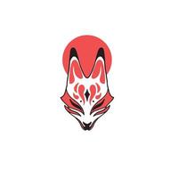 japanese fox mask vector, japanese mask vector