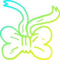 cold gradient line drawing cartoon bow tie vector