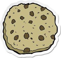 sticker of a chocolate chip cookie cartoon vector