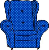 caricatura, garabato, de, un, viejo, sillón vector