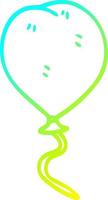 cold gradient line drawing cartoon balloon vector