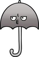 gradient shaded cartoon umbrella vector