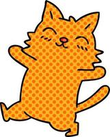 quirky comic book style cartoon cat vector