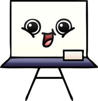 gradient shaded cartoon white board vector